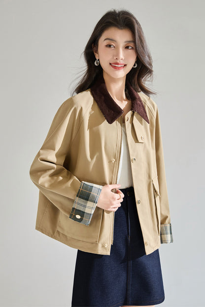 Maren Contrast Collar Jacket