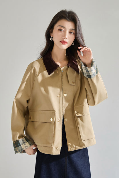 Maren Contrast Collar Jacket
