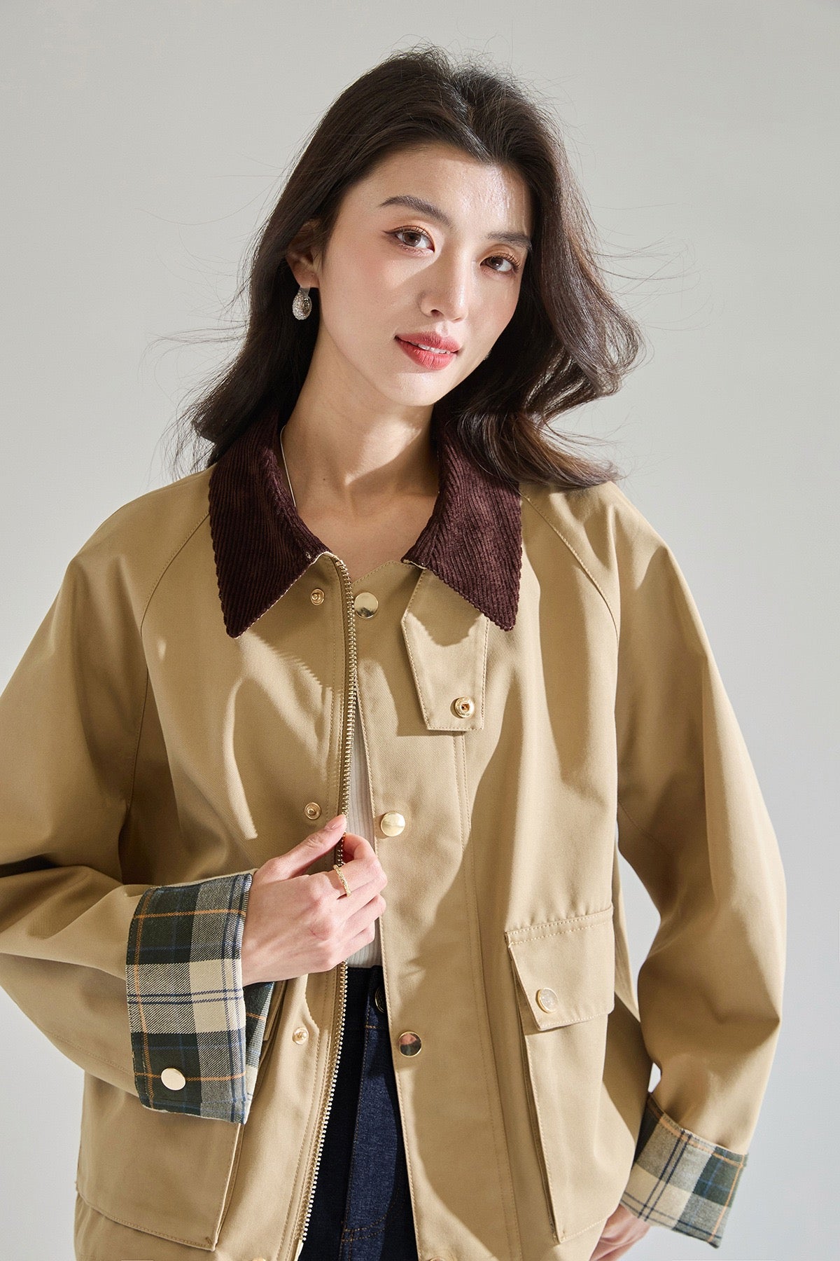 Maren Contrast Collar Jacket
