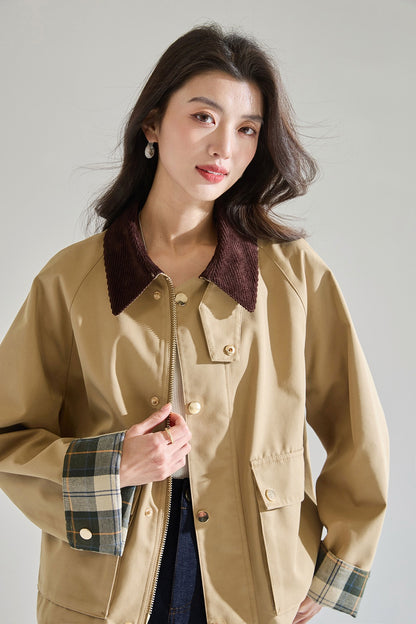 Maren Contrast Collar Jacket