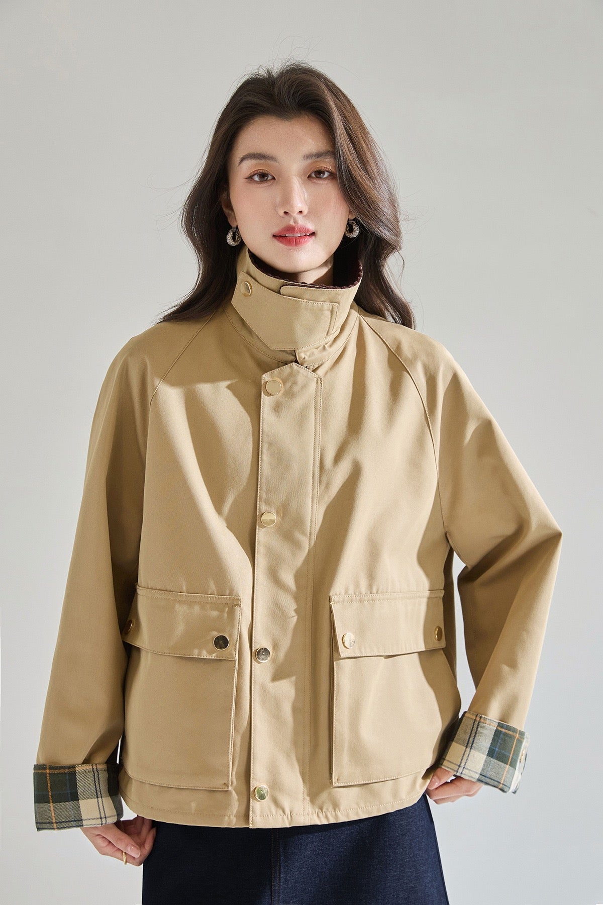 Maren Contrast Collar Jacket