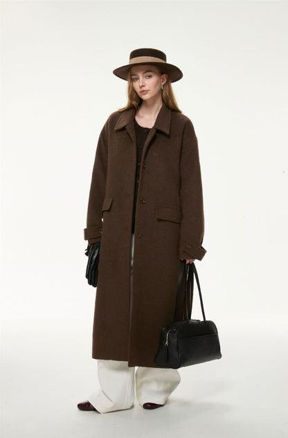 Marlowe Double-Breasted Long Coat