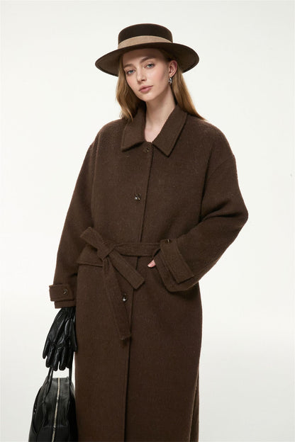 Marlowe Double-Breasted Long Coat