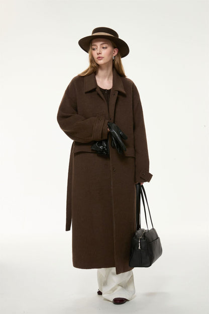 Marlowe Double-Breasted Long Coat