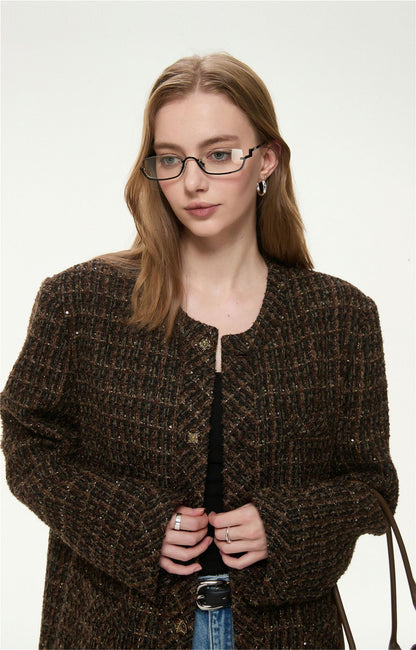 Aurelia Wool-Blend Tweed Coat