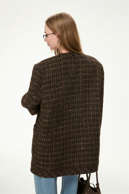 Aurelia Wool-Blend Tweed Coat