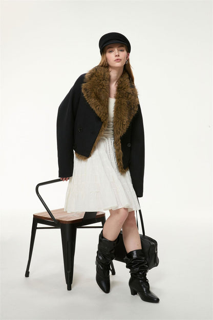 Vivienne Faux Fur Collar Jacket