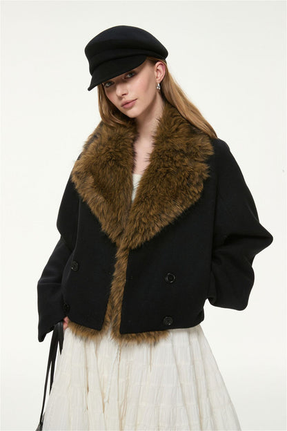 Vivienne Faux Fur Collar Jacket