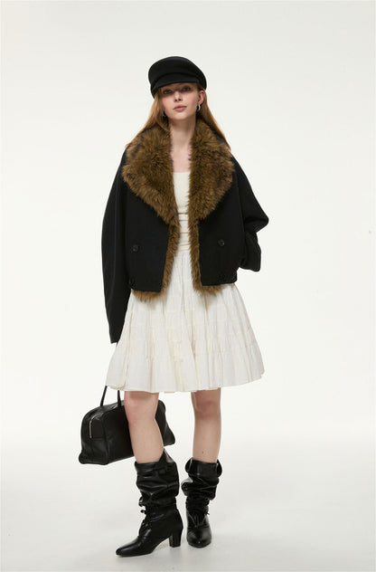 Vivienne Faux Fur Collar Jacket