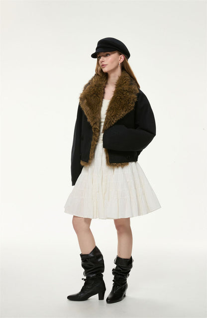 Vivienne Faux Fur Collar Jacket