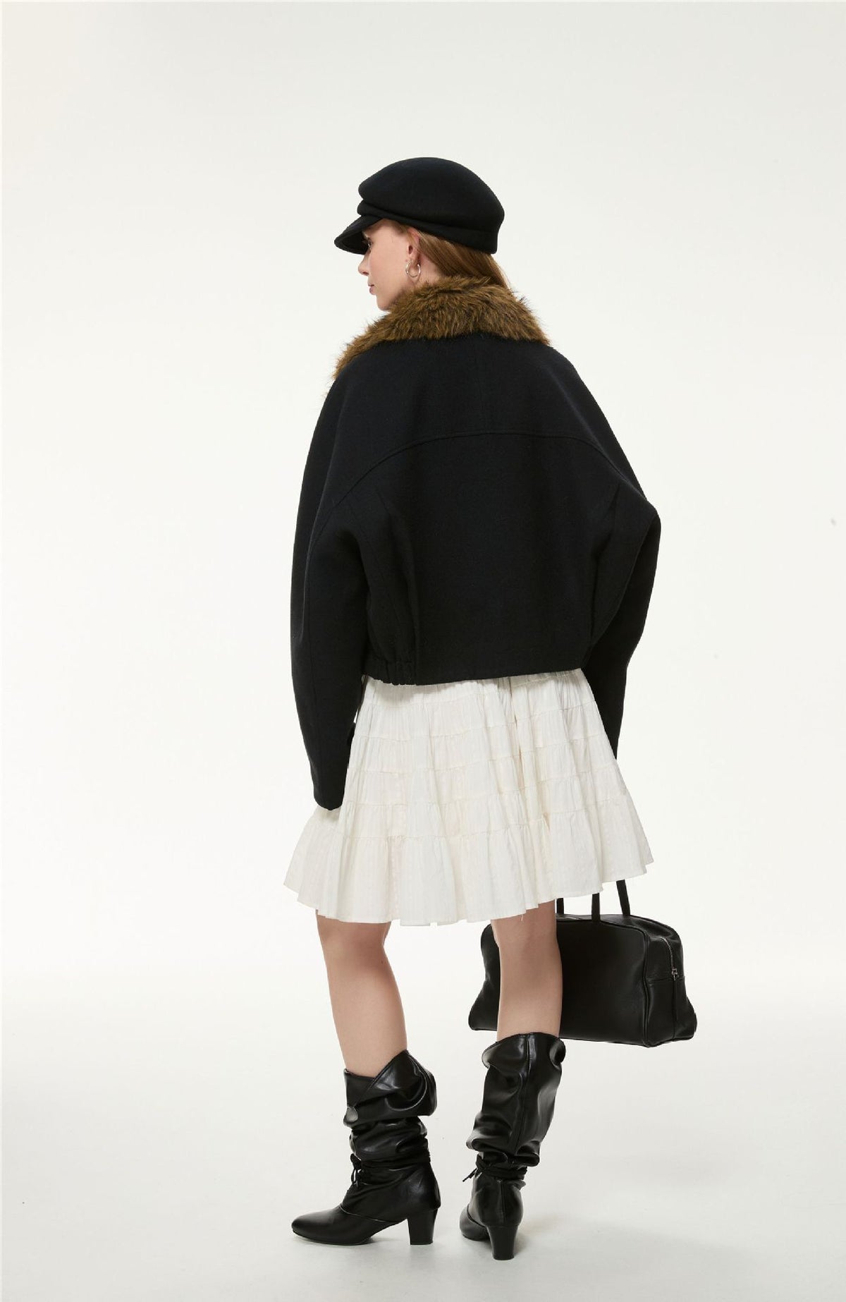 Vivienne Faux Fur Collar Jacket
