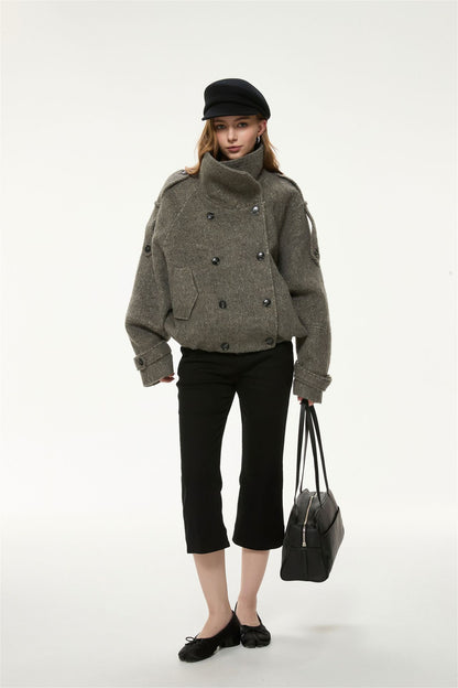 Margot Belted Wool-Blend Jacket