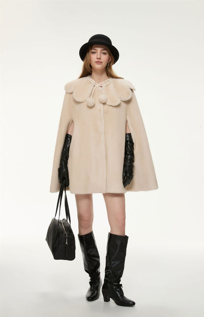 Camille Faux Fur Cape