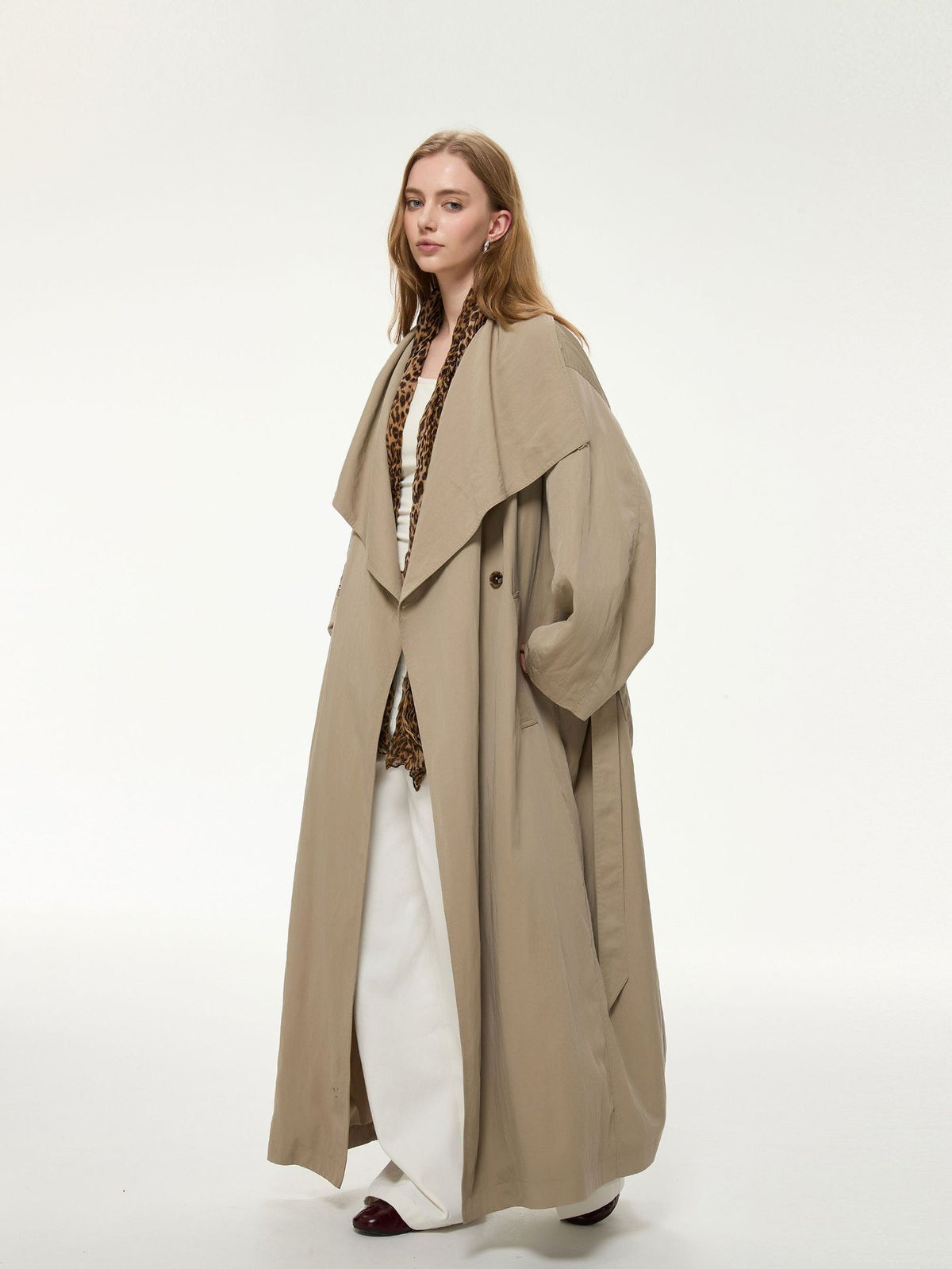 Elara Longline Cotton Trench Coat