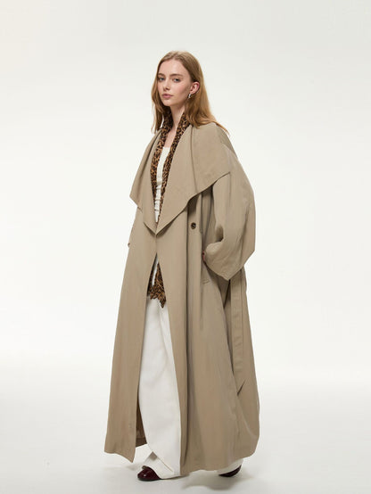 Elara Longline Cotton Trench Coat