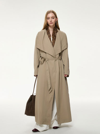 Elara Longline Cotton Trench Coat
