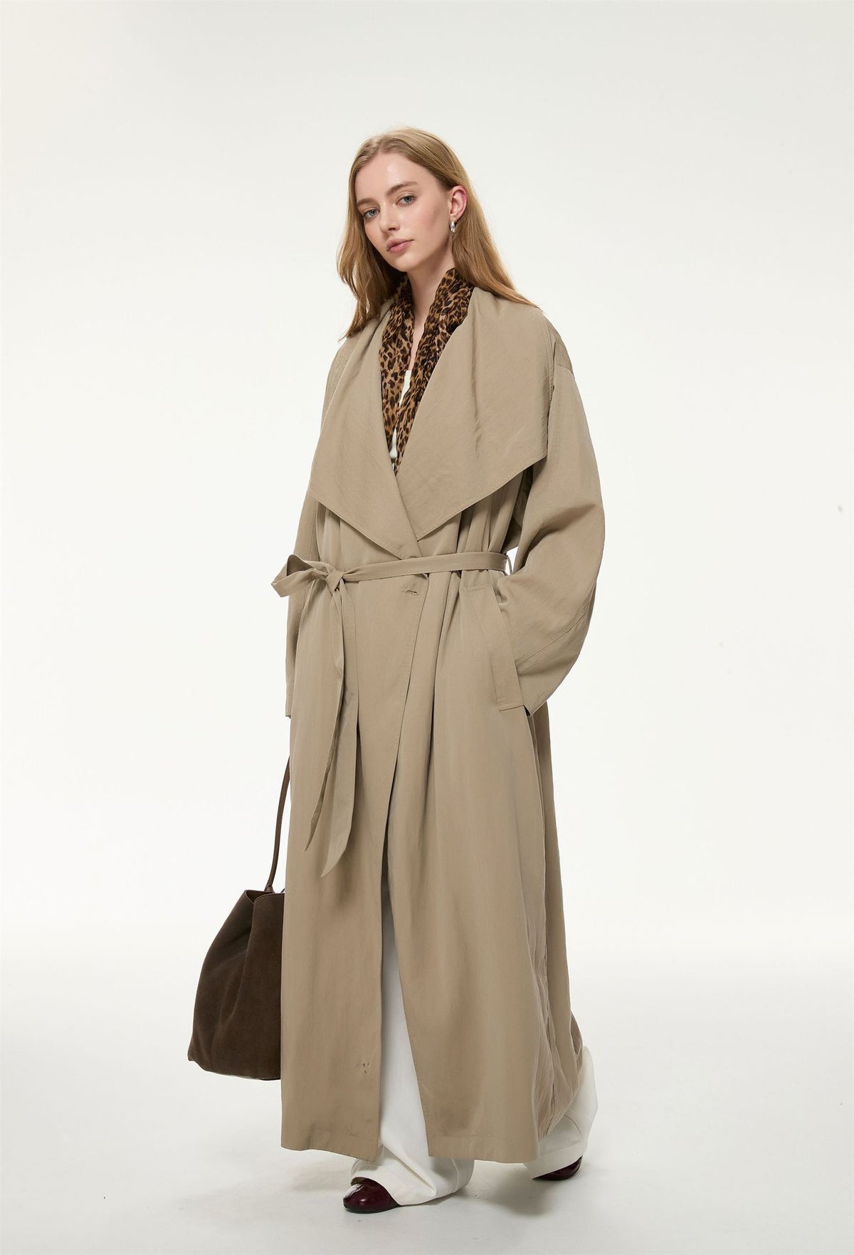 Elara Longline Cotton Trench Coat