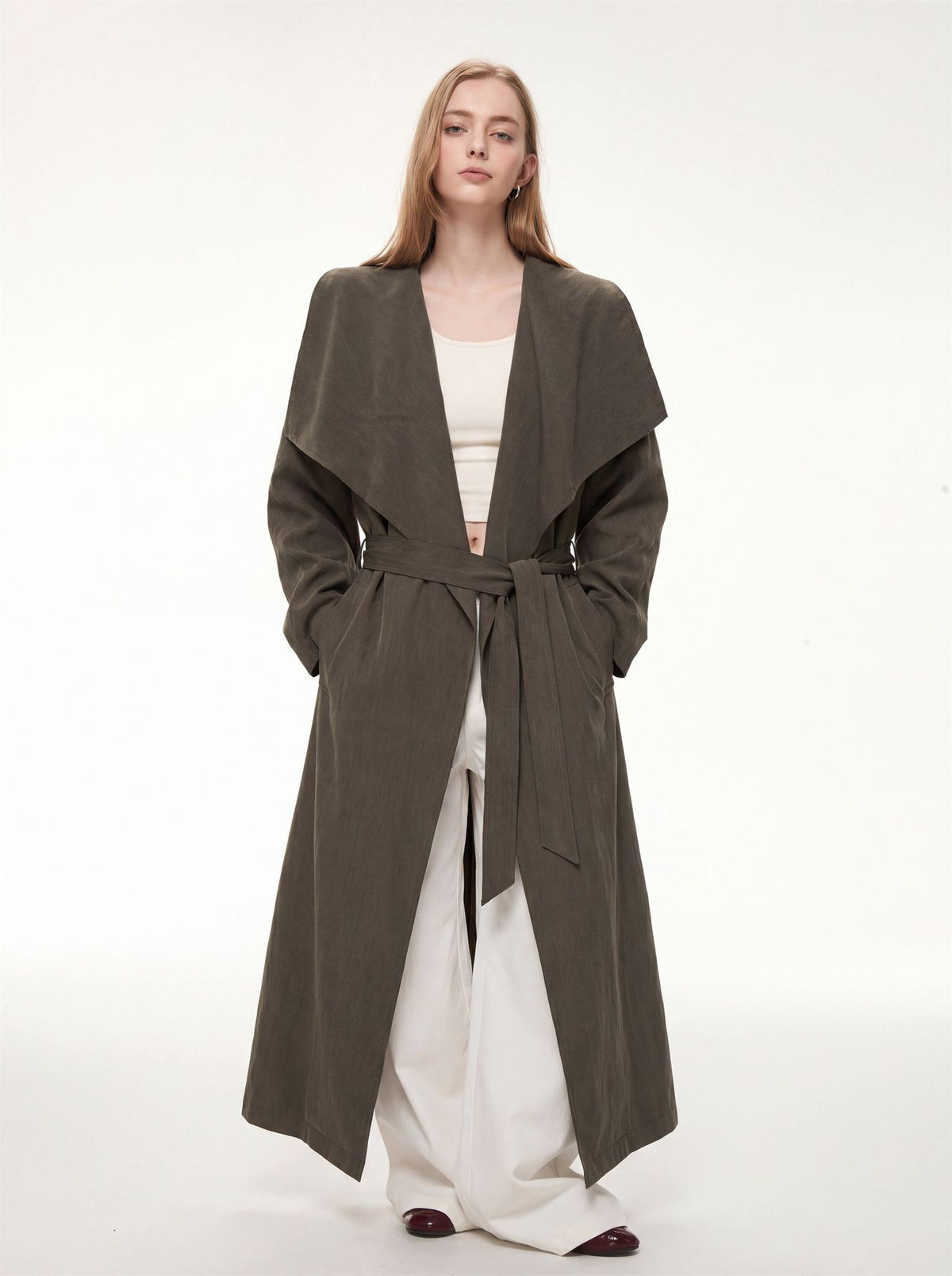 Elara Longline Cotton Trench Coat