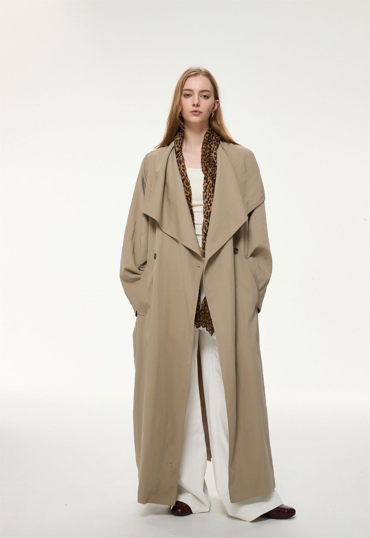 Elara Longline Cotton Trench Coat