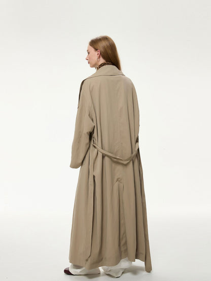 Elara Longline Cotton Trench Coat