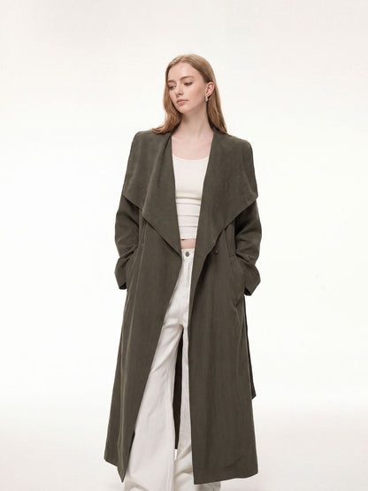 Elara Longline Cotton Trench Coat