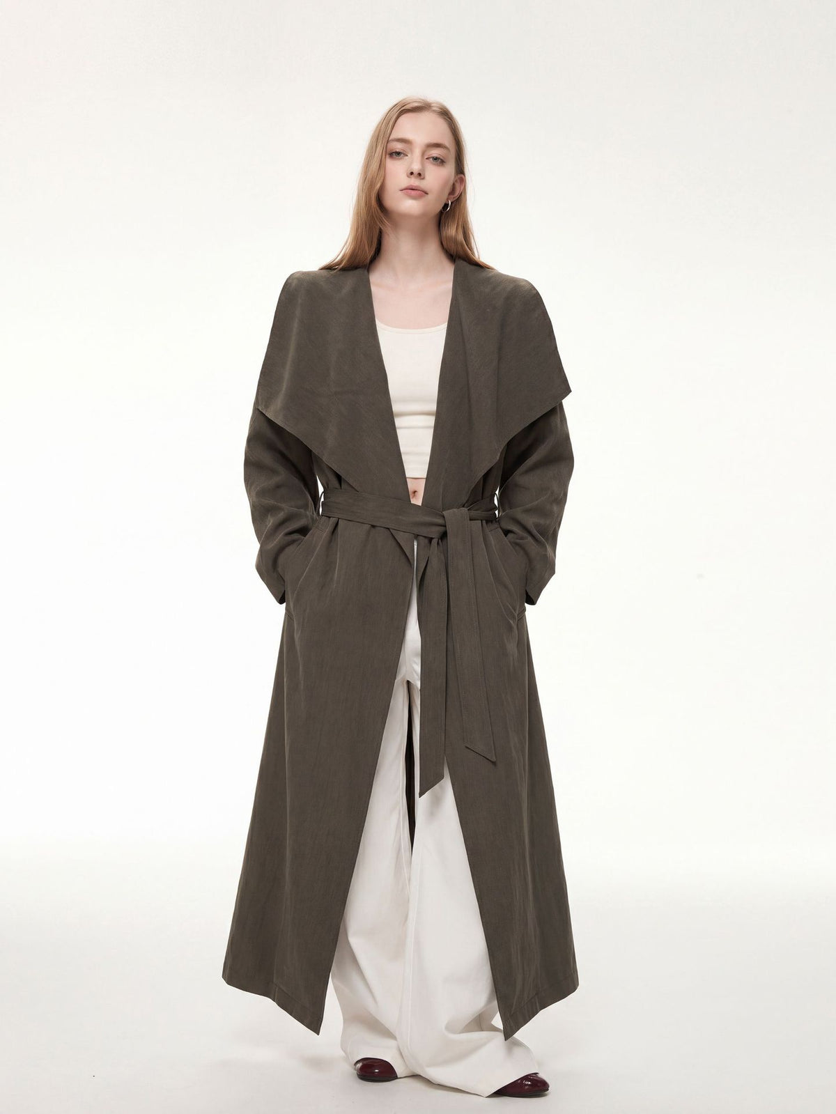 Elara Longline Cotton Trench Coat