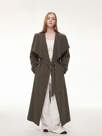 Elara Longline Cotton Trench Coat