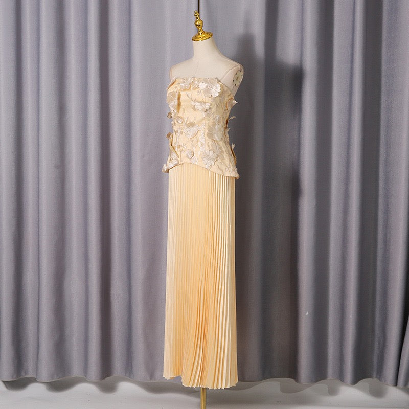Soleil Bloom Pleated Maxi Set