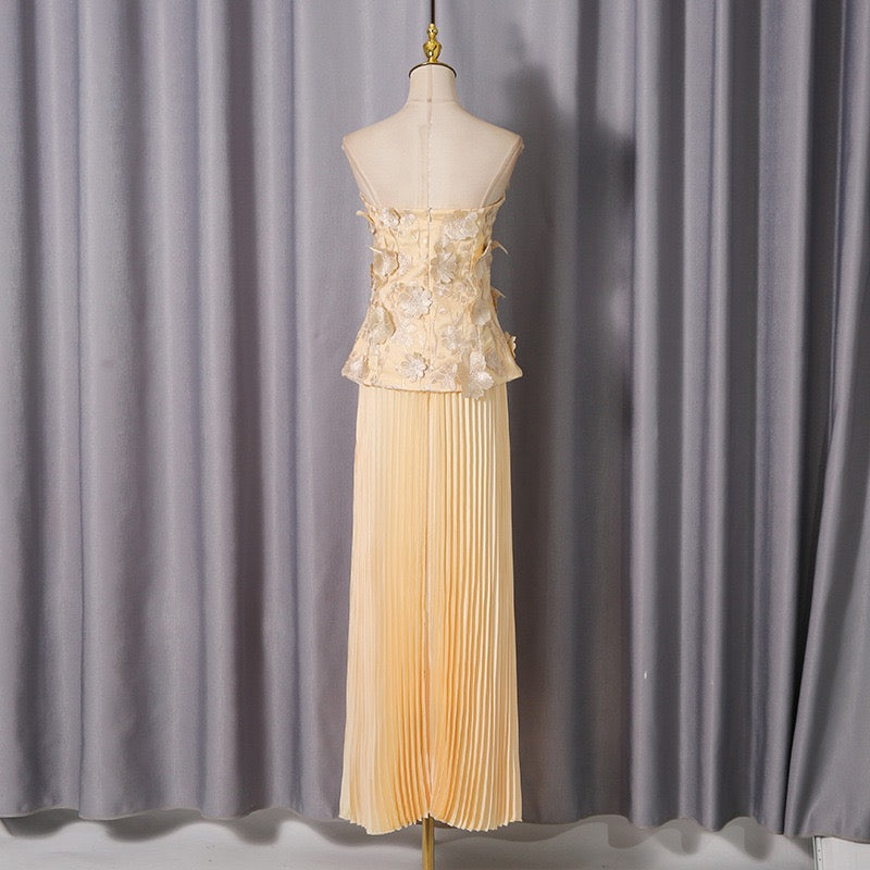 Soleil Bloom Pleated Maxi Set