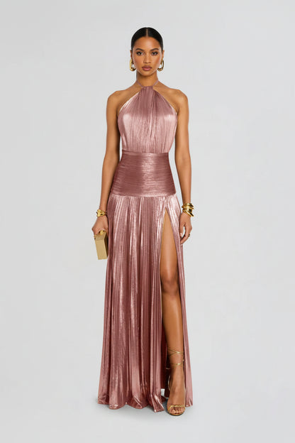 Aurelia Luxe Halter Gown