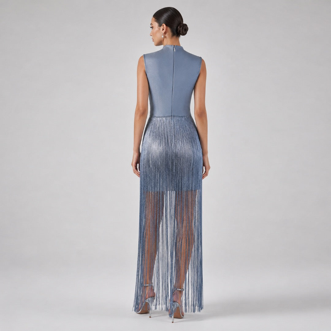 Seraphina Luxe Fringe Midi Dress