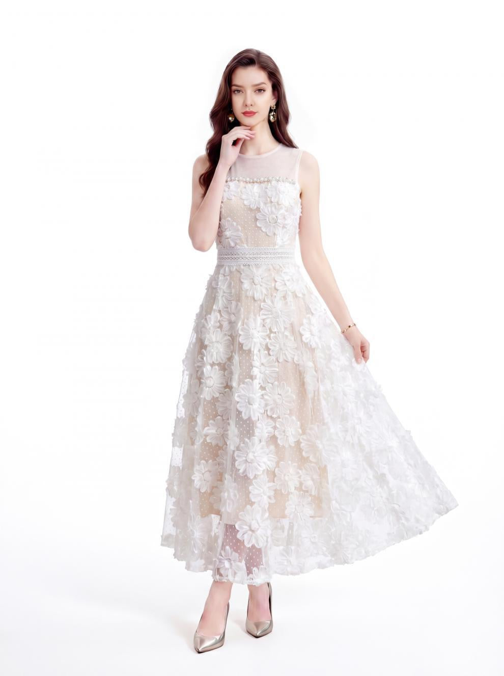 Celeste Embroidered Gala Dress
