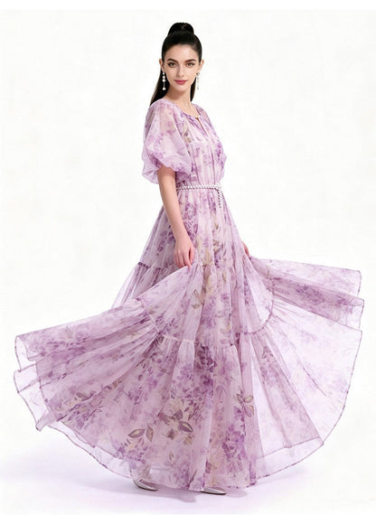 Violet Bloom Maxi Dress