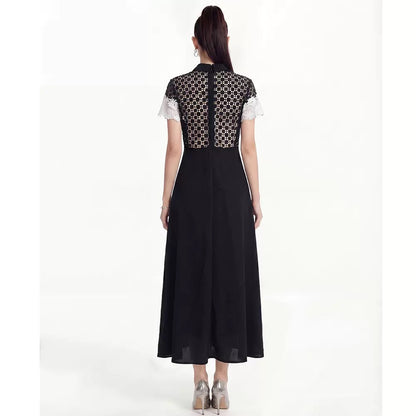 Vivienne Noir Lace Maxi Dress