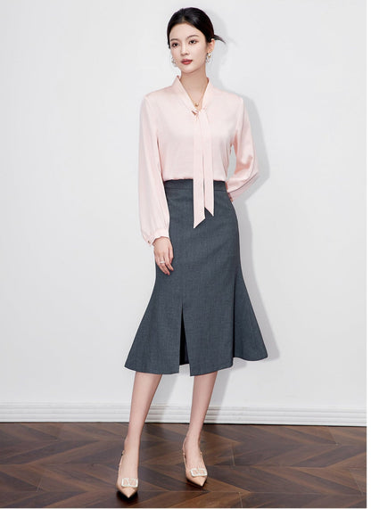 High-Waist Pencil Skirt – Elegant Tailored Mermaid Cut