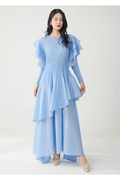 Ruffled Comfort Maxi Dress – One Size