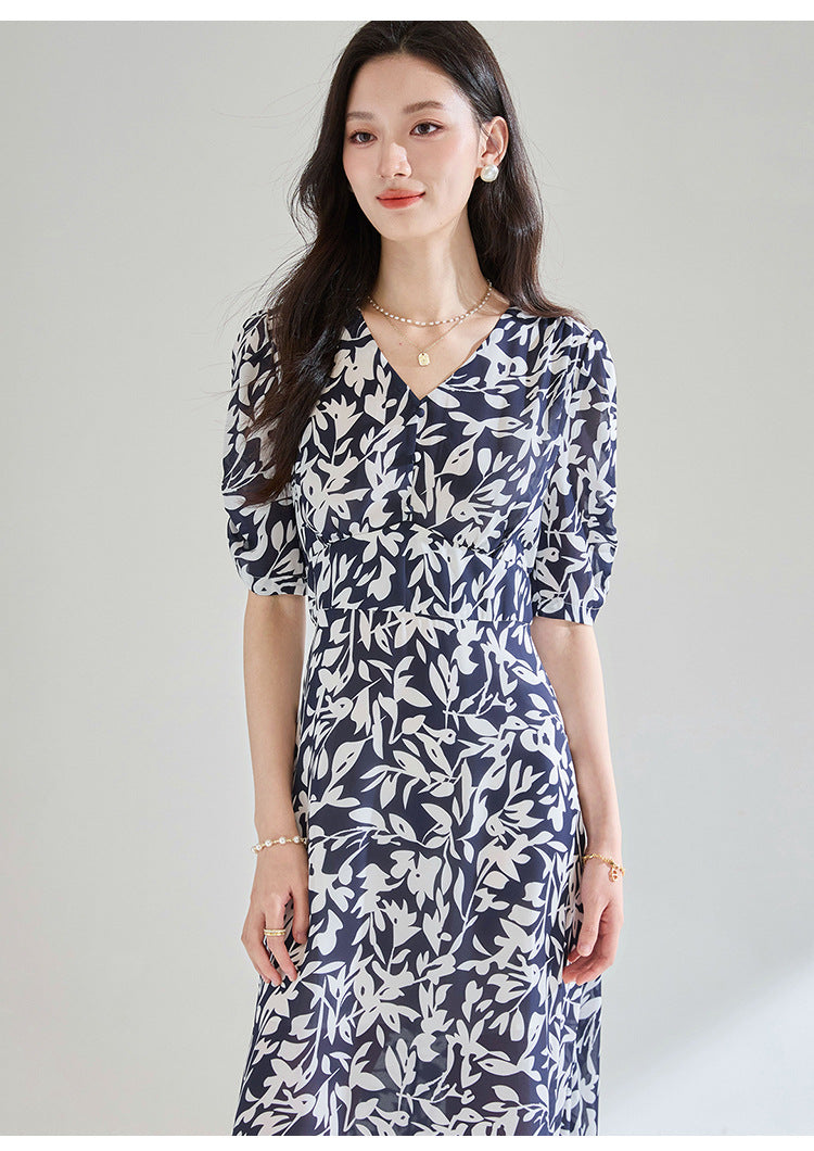 Seraphina Floral V-Neck Midi Dress