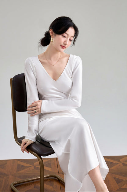 Celeste Bias Satin Dress