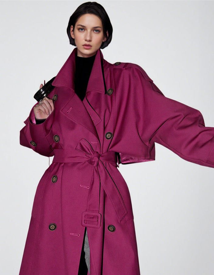 Goddess Silhouette Belted Long Trench Coat – Paris Edition