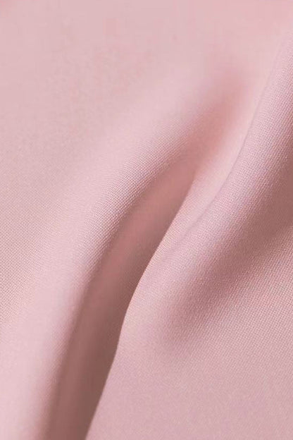Pastel Blush Flowing Belted Trench Coat