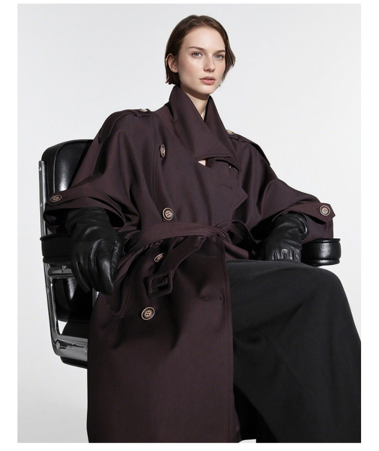 Goddess Silhouette Belted Long Trench Coat – Paris Edition