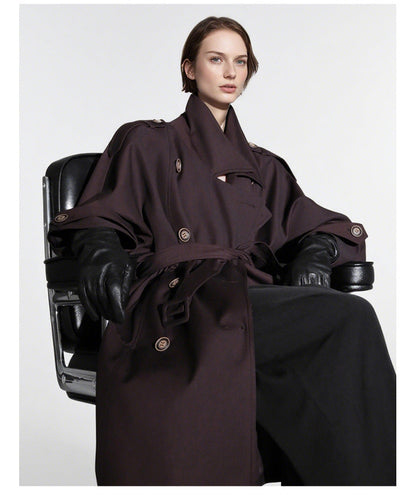 Goddess Silhouette Belted Long Trench Coat – Paris Edition