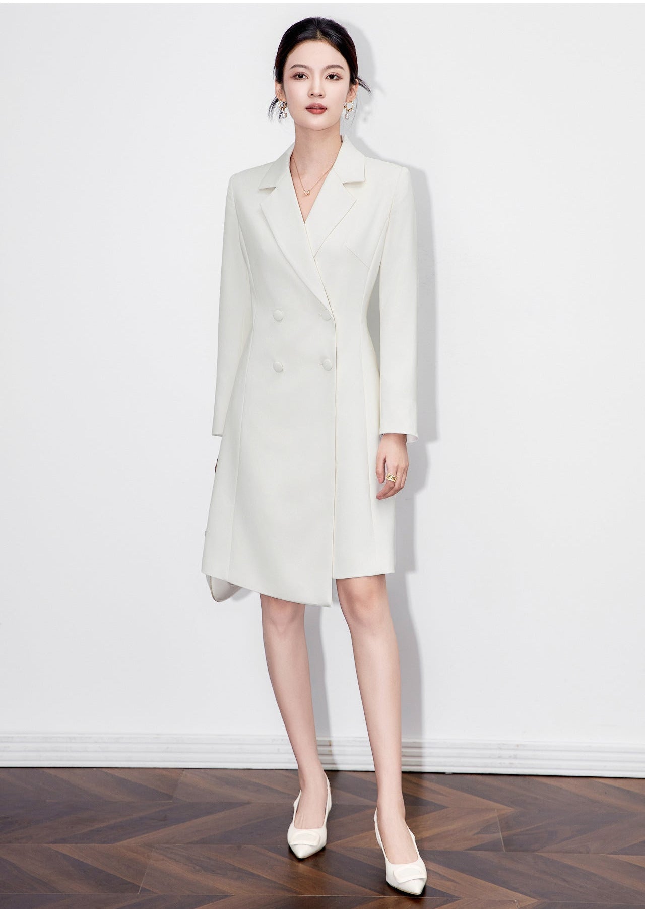 Elegant Double-Breasted Blazer Dress