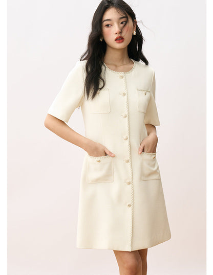 Grace in Motion – Short Sleeve Elegance Dress