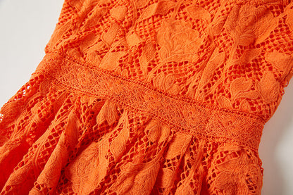 Lace-Detail Sleeveless Summer Dress