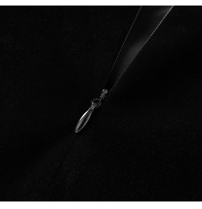 3D Floral Knit Top + Velvet Skirt Set – Elegant French Winter Ensemble