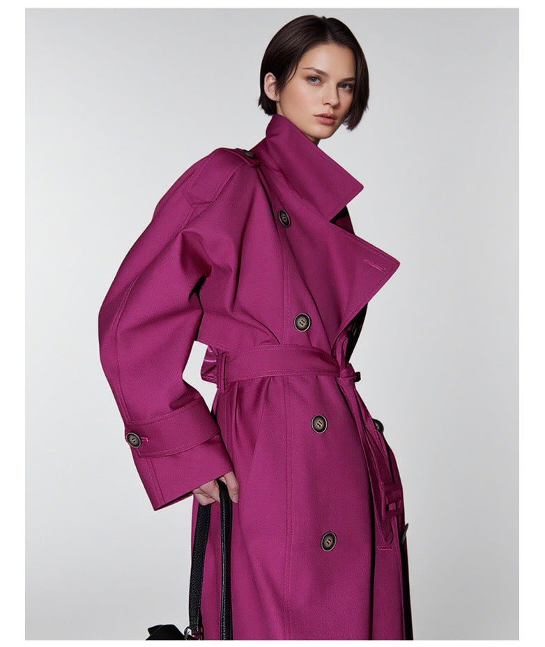 Goddess Silhouette Belted Long Trench Coat – Paris Edition