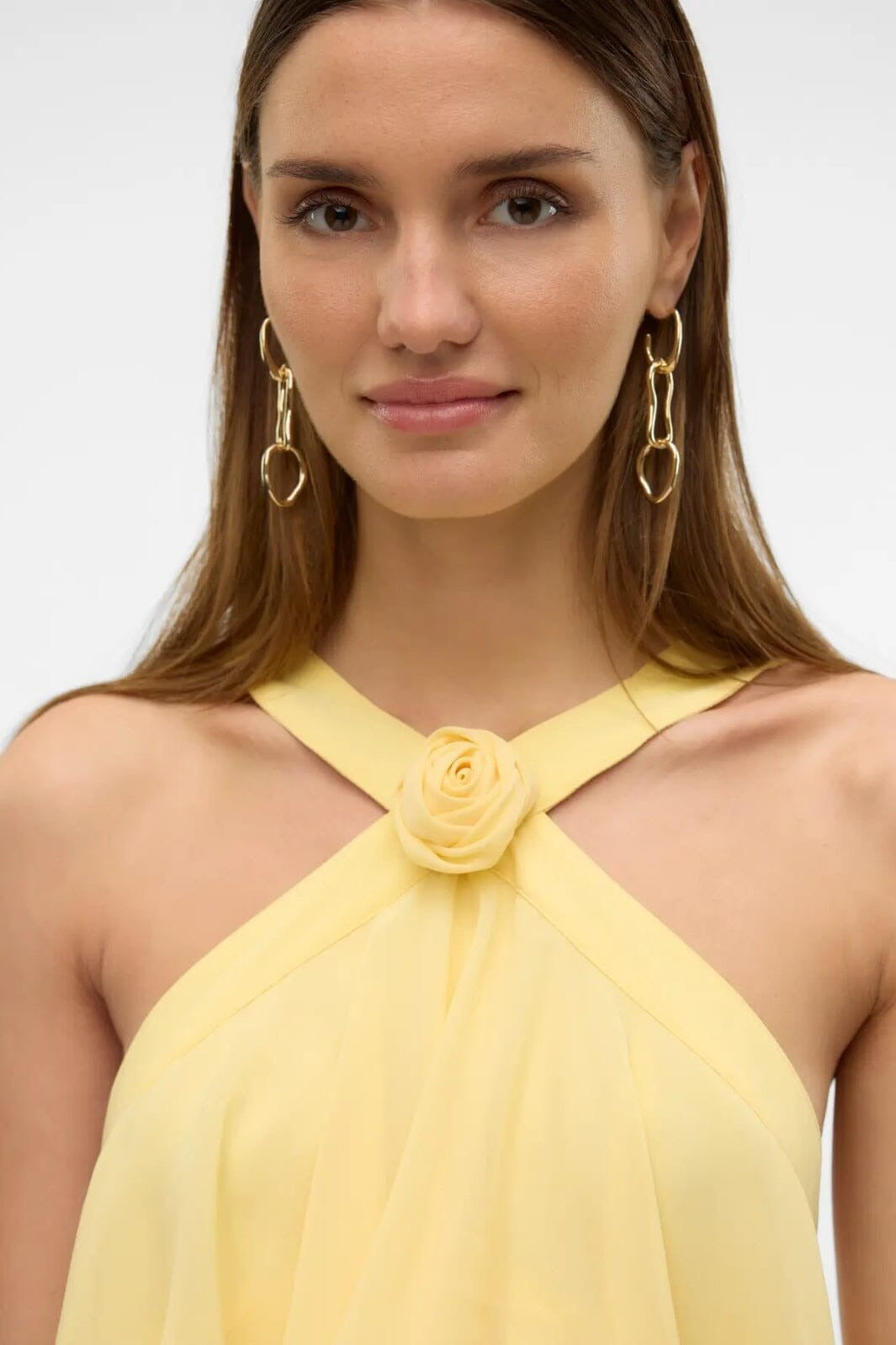 Pink Halter Tiered Maxi Dress