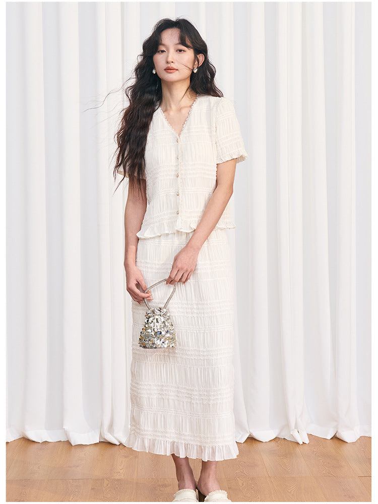 Lumière Ruffle Two-Piece Skirt Set