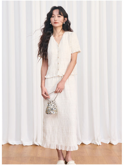 Lumière Ruffle Two-Piece Skirt Set